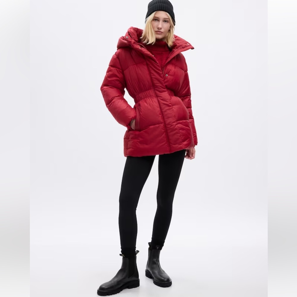 GAP Big Puff Cinched Jacket Puffer Coat DAMAGED